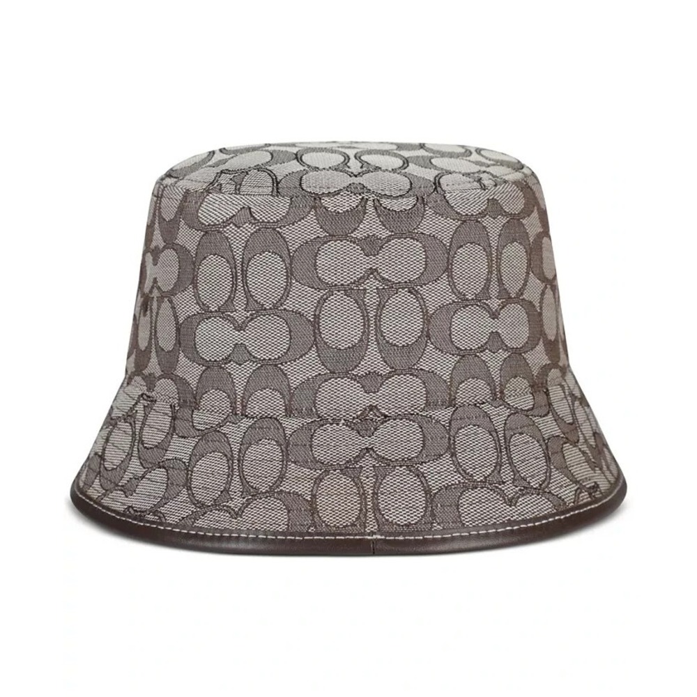 COACH Women's‎ Signature C Jacquard Canvas Bucket Hat Brown One Size